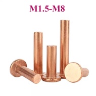 Copper countersunk head rivets GB869 percussion type flat head flat cone head solid rivets Copper d 