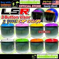 LSR Visor 3 Button 2 Tone Black Cap Color Fully Cover Visor MHR MS88 SGV APOLO Steng Helmet Cap Pink