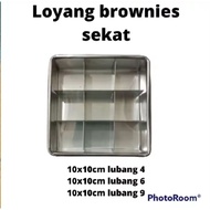 1 Set of Brownie Sponge Cake Pans & Dividers Size 10x10x4 Cm Holes 4,6,9,12,18 25 Brownie Divider Pa