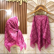 KERUDUNG SEGI EMPAT MOTIF DSKA PINK FANTA/HIJAB PINK FUSCHIA VOAL