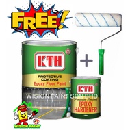 🔥 5L KTH EPOXY FLOOR PAINT 🔥 (free 7" roller set ) expoxy floor paint / cat lantai / cat epoxy lantai / cat lantai tiles