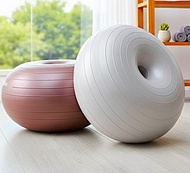 瑜珈甜甜圈防爆(連泵) Anti-burst Donut Yoga Ball (with pump) 咖啡色/淺灰色 brown/gray #抗力球 #平衡球 #減肚 #減肥 #大龍球#玩具 #普拉提