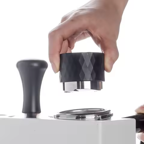 51/53/58mm Gravity Coffee Tamper Diamond Texture Whirlwind Pattern Base Coffee Powder Distributor St
