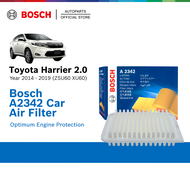 Bosch A2342 Engine Air Filter Element for Toyota Harrier 2.0 ZSU60 XU60 (2014 - 2019)
