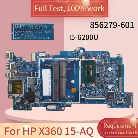 For HP X360 15-AQ Notebook Motherboard 15257-2N 856279-601 SR2EY I5-6200U DDDR4 Notebook Mainboard F