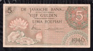 TermuraH yuk!! Bl2600 Uang Kuno 5 Gulden Federal tahun 1946 Bekas