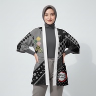 Kimono Haori Polyester Black Demon Slayer Obanai Premium
