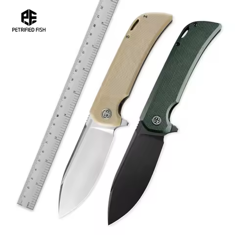 Petrified Fish PFB05 Folding Knife Pocketknives 14C28N Blade Knife G10 Handle Survival Outdoor Campi