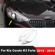 Front Head Light Lamp Cover Trim For Kia Cerato Forte K3 2012 2013 2014 Chrome Car Headlights Headla