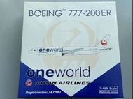 有天線 金屬飛機模型 1/400 1:400 Japan Airlines JAL WAYS 日本航空 日航 JAL飛機模型 模型飛機 波音 Boeing  777-200er 777-200 er 