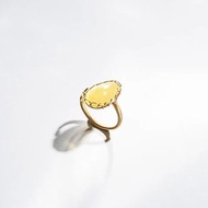 海底的黃寶石14K天然琥珀蜜蠟戒指 TREASURE RING