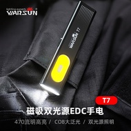 [WARSUN E7] WARSUN E7] WARSUN Thin Portable Work Light 470LM Type-C Charging Dual Light Source E Fla