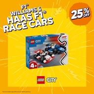 LEGO City 60464 F1 Williams Racing & Haas F1 Race Cars (92 Pieces)
