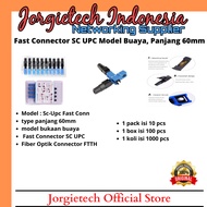 Jorgietech sc upc fast connector FTTH 0.3 dB 60mm good crocodile model 10 pcs