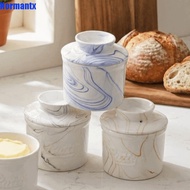 JOYEX Round Butter Box, Sealed Keep Fresh Butter Bell Crock, Simple with Lid Large Capacity Ceramic 