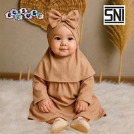 (EGSUS) Baby Dress with Free Veil + Milo Turban Jubah Budak Perempuan