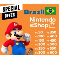 Brazil Nintendo Switch eShop Game R$ 30-500 BRL BRZ Brasil任天堂巴西点卡
