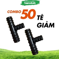 Combo of 50 pieces of ldpe irrigation pipe reducer - branching 25 to 20mm pipes - drip irrigation sy