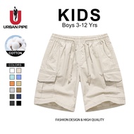 URBAN PIPE 4 Pocket Cargo Shorts For Kids Boys 3-12 Yrs Plain Above The Knee Trendy Bottoms 3709