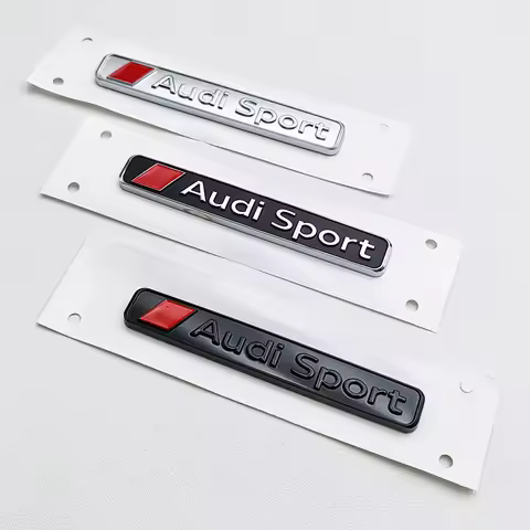 3D ABS Logo Audi Sport Emblem Decal Car Rear Trunk Sticker Badge For Audi A1 A2 A3 A4 A5 A6 A7 Q2 Q3