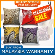 3D Painting Trees Flowers Linen Printed Pillow Case