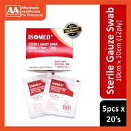 Sterile Gauze Swab (5cm/7.5cm/10cm x 12 ply)  - 20x5s