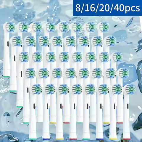 4/8/16/20/40Pcs Replacement Toothbrush Heads Compatible with Oral-B Braun Professional Electric Toot