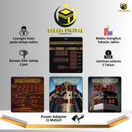 (NEW MODEL 2025) Jam Azan Digital / Jam Waktu Solat / Muslim Digital Clock / Jam Azan Meja dan Dindi
