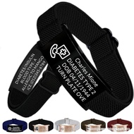 Personalized Medical Alert Bracelet for Men Custom Stainless Steel Medic Info Bracelets with Name Te
