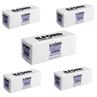 5 X Ilford DELTA 3200 Professional, Black and White Print Film, 120 (6 cm), ISO 3200 (1921535)