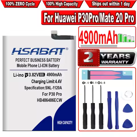 HSABAT 4900mAh HB486486ECW Battery for Huawei P30 Pro / Mate 20 Pro Mate 20 RS,Mate 20X 5G,EVR-N29 L