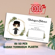 (ISI 50pcs) UNDANGAN KHITAN TULIS TANGAN TULIS SENDIRI UNDANGAN KHITANAN TULIS MANUAL kode TLS LAND