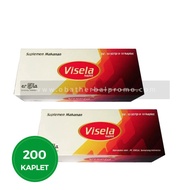 Erela Visela 100 Kaplet Suplemen Asam Folat Ibu Hamil Lansia 2 Box