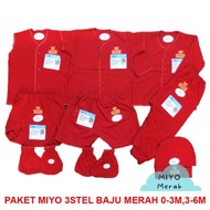 MERAH MIYO BABY CLOTHES PACKAGE 0-6 RED - NEWBORN PACKAGE - BABY PAJAMAS LIBBY BABY HAMPERS EQUIPMEN
