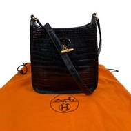 【FPS ONLY 只限轉數快 】【只寄香港 Ship to Hong Kong Only】△ Hermes 愛馬仕 Black Niloticus Skin Gold Plated Metal Ve