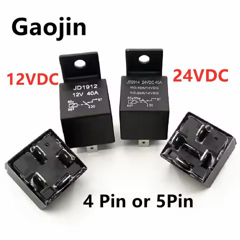 4 5 Pin 4P 5P 40A Waterproof Car Relay Long Life Automotive Relays Normally Open DC 12V/24V Relay Fo