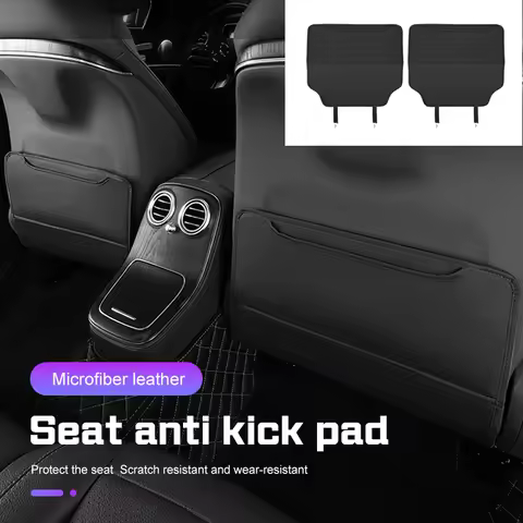 For BMW i8 Z4 Z8 X1 X3 X5 X4 X6 X7 G30 G20 G32 G11 G12 F40 F30 Car Seat Anti Kick Pad PU leather Mat