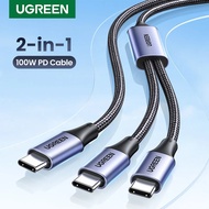 UGREEN Type C Spliter Cable 1 USB C to 2 USB C PD 5A 100W Fast Charging Cable for Phone Laptop