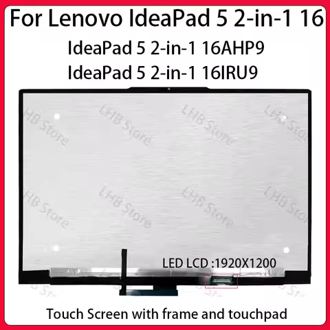 16" Laptop LCD Touch Screen For Lenovo IdeaPad 5 2-in-1 16AHP9 5 2-in-1 16IRU9 Display Digitizer Ass