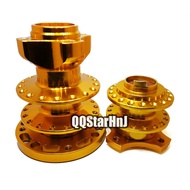 Front Hub &amp; Rear Hub Alloy Gold Yamaha Y125Z / Y125ZR HyperSpeed