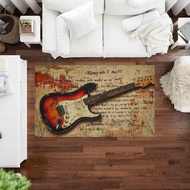 HBS - Floor Carpet Living Room Carpet Minimalist Carpet Music Motif Carpet 150x100 & 140x200