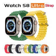 Silicone Strap For S8 Ultra Series 8 Smart Watch 7 6 5 49 45 44 42 41 40 38 Mm Sport Band IWO W66 T100 Plus HW22 T500 S7 S8 Correa