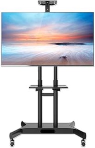 TV stands TV Cart TV Floor Stand For 32-70 Inch Plasma/Lcd/Led Screen, Mobile With Rolling Wheels Piece Base With Upper And Lower Trays, Adjustable Height Universal Max 75 Kg