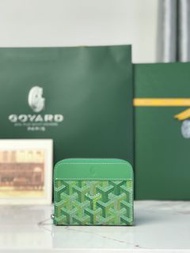 紫鑽🌟誠信商家🌟💜全新Goyard Matignon Zip Wallet 綠色 塗層帆布皮革
