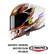 CABERG Avalon Giga White Red Yellow Full Face Helmet (M-Xl) (Made In Italy) DCAB-00079