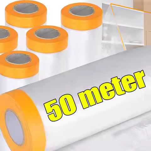 Self-adhesive Masking Film Tape Sofa Cabinet Dust Covers Furniture Dustproof Films Automotive Painti