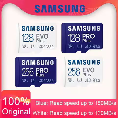 SAMSUNG EVO PLUS Pro 256GB 128GB A2 512GB U3 4K Micro SD A1 64GB U1 Micro SD Card SD/TF Flash Card M