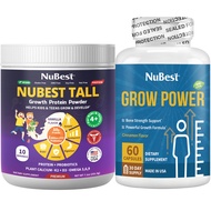 Bundle Kids & Teens Height Growth & Bone Strength with Vanilla Vegan Protein Powder with Probiotics,