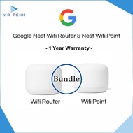 Google Nest WiFi Router (2nd Generation) + Nest WiFi Point (New version of Google Home) Local Stocks! 12 Months Warranty!