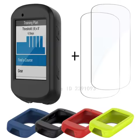 TPU Silicone Case Tempered Glass 2Pcs for Garmin Edge 830 530 1040 130 Plus GPS Stopwatch Screen Pro